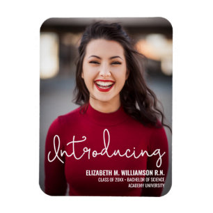 Modern Introducing Nurse RN Graduate Magnet