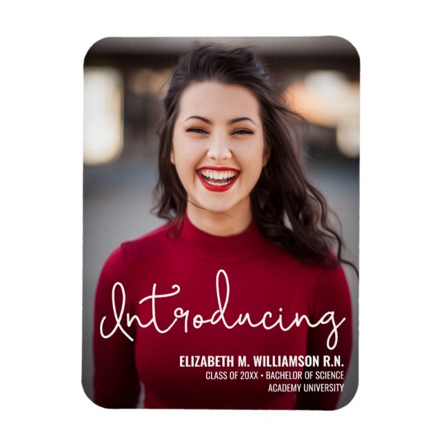 Modern Introducing Nurse RN Graduate Magnet (Vertical)