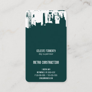 Modern Inverted Night City Skyline Business Card