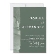 Modern Invitation Watercolor Wedding.  