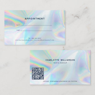 Modern Iridescent Minimalist Professional Appointment Card
