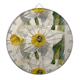 Modern Iris Watercolor Flowers Dartboard