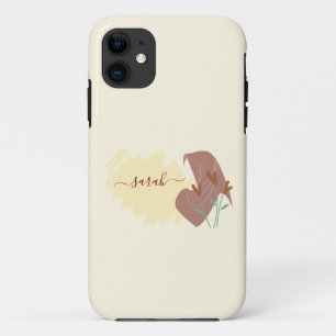 Modern Islamic Abstract Minimal Monogram Name iPhone 11 Case
