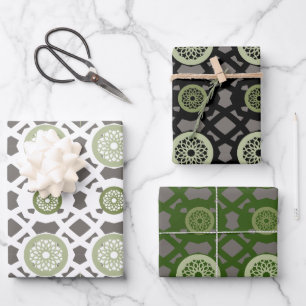 Modern islamic arabic pattern wrapping paper sheet