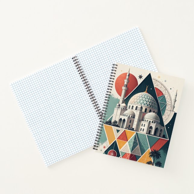 Modern Islamic Geometric Art Architecture Design Notebook (Inside)