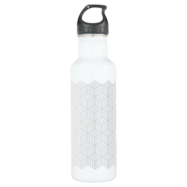 Modern Isometric Weave Geometric Pattern 710 Ml Water Bottle (Front)