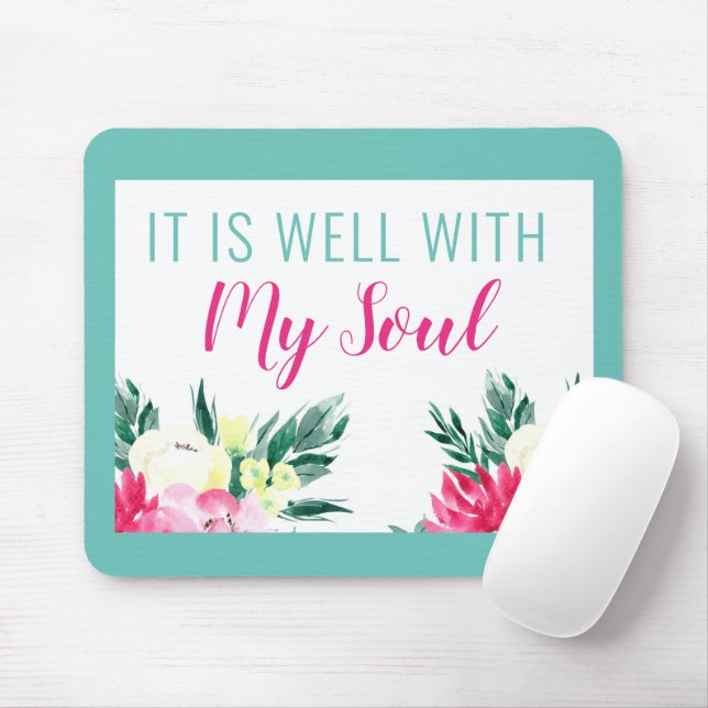 Modern it is well with my soul mouse pad (With Mouse)