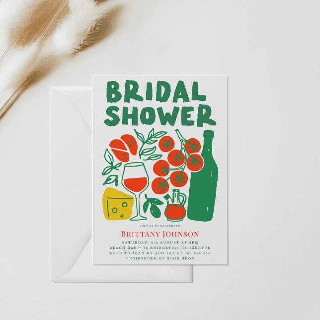 Modern Italian Bridal Shower Invitation (Creator Uploaded)
