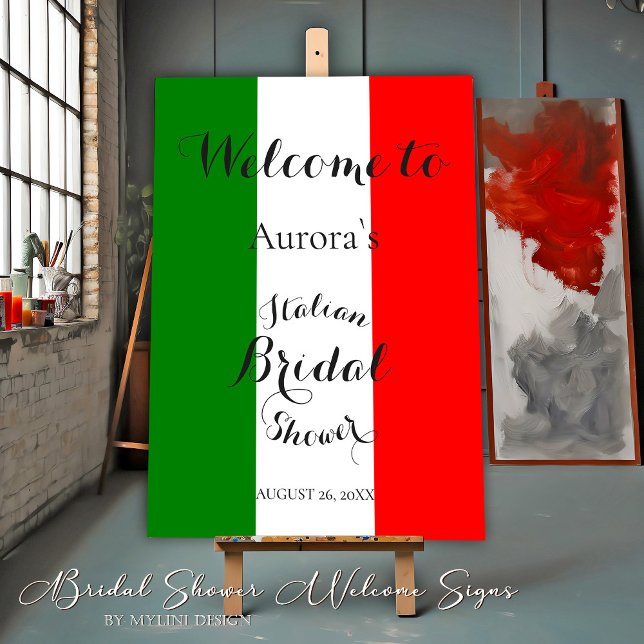 Modern Italian Bridal Shower Welcome Sign (Creator Uploaded)