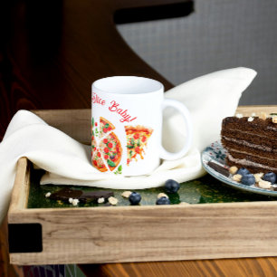 Modern Italian Pizza Party Slice Slice Baby Shower Coffee Mug