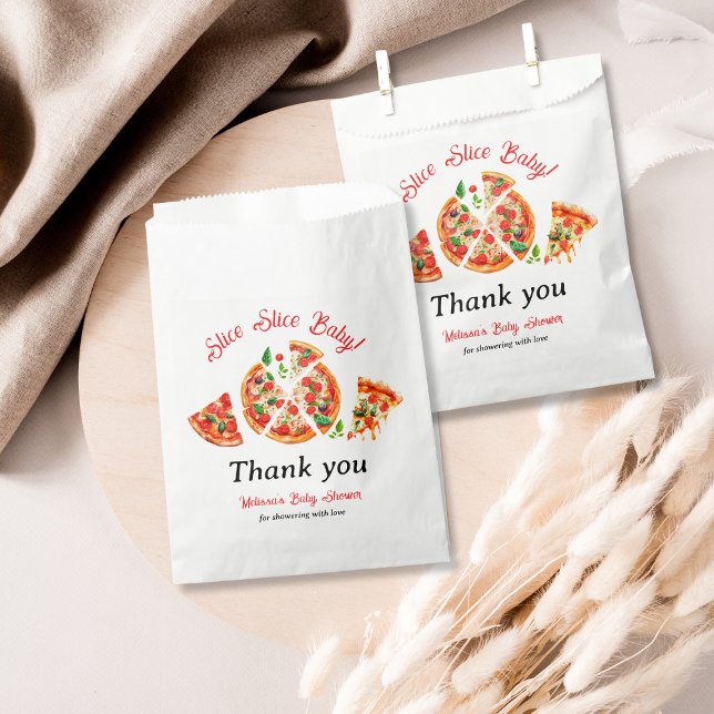 Modern Italian Pizza Party Slice Slice Baby Shower Favour Bag (Creator Uploaded)