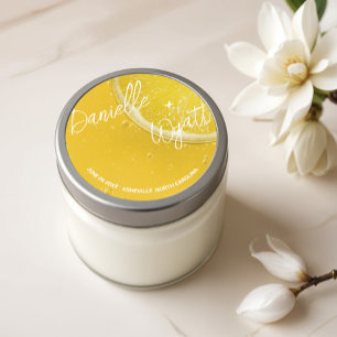 Modern Italian Summer Wedding Classic Round Sticker