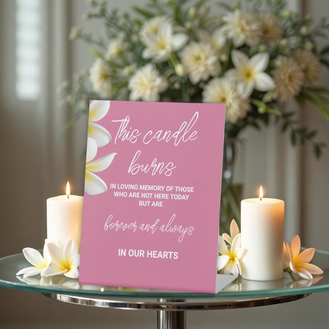 Modern Italian Summer Wedding  Memorial Pedestal Sign (Creator Uploaded)
