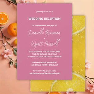Modern Italian Summer Wedding Reception Invitation