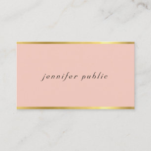 Modern Italic Font Elegant Colour Gold Business Card