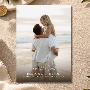 Modern Italy Destination Wedding Save the Date
