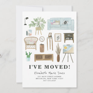 Modern I've Moved Boho Home Decor Budget Moving Announcement