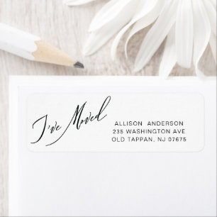 Modern I've Moved Return Address Label