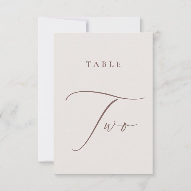 Modern Ivory Calligraphy Table Two Table Number (Front)