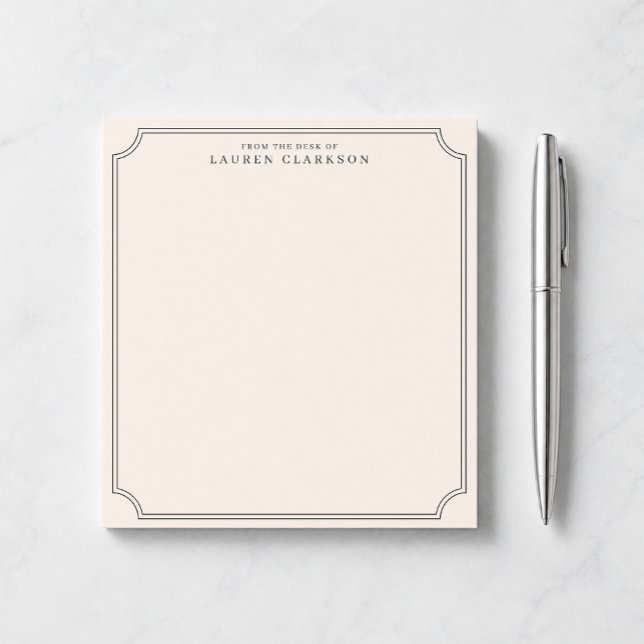 Modern Ivory Clipped Corners Notepad (Creator Uploaded)