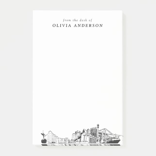 Modern Jacksonville Professional Gift Personalised Post-it Notes (Front)