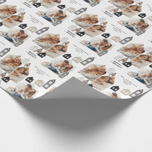 Modern Japan Christmas Nordic houses 3 photo chic  Wrapping Paper