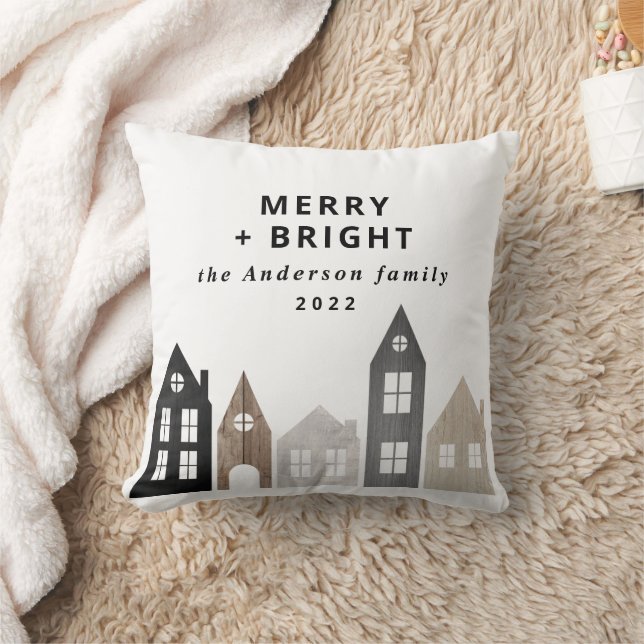Modern Japan Christmas Nordic houses stylish  Cushion (Blanket)