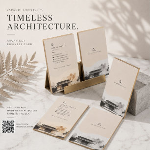 Modern Japandi Architect Business Card
