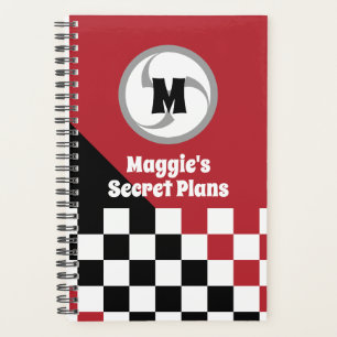 Modern Japanese Chequered and Symbol Monogram Planner