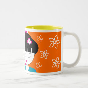 Modern Japanese Geisha Girl Coffee Mug