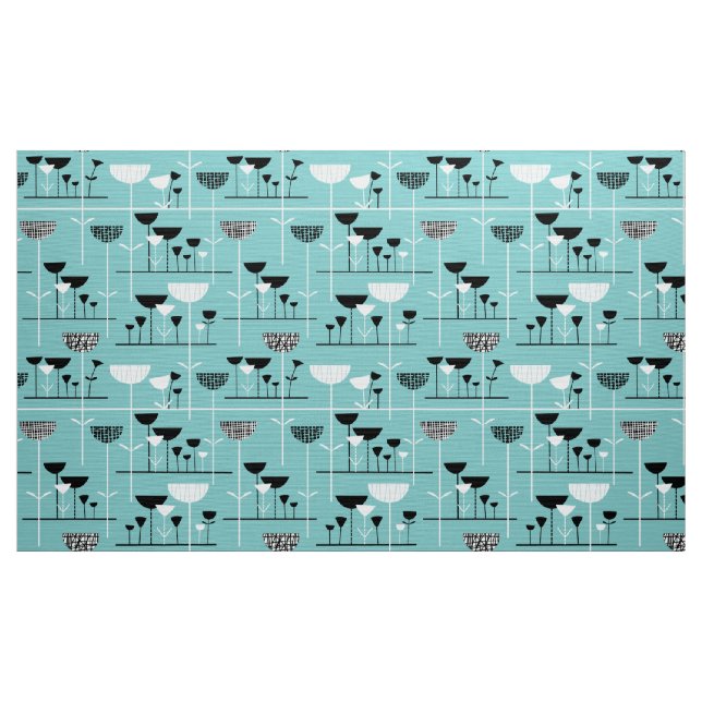 Modern Jazz - Light Blue 80C6C6 Fabric (Yard)