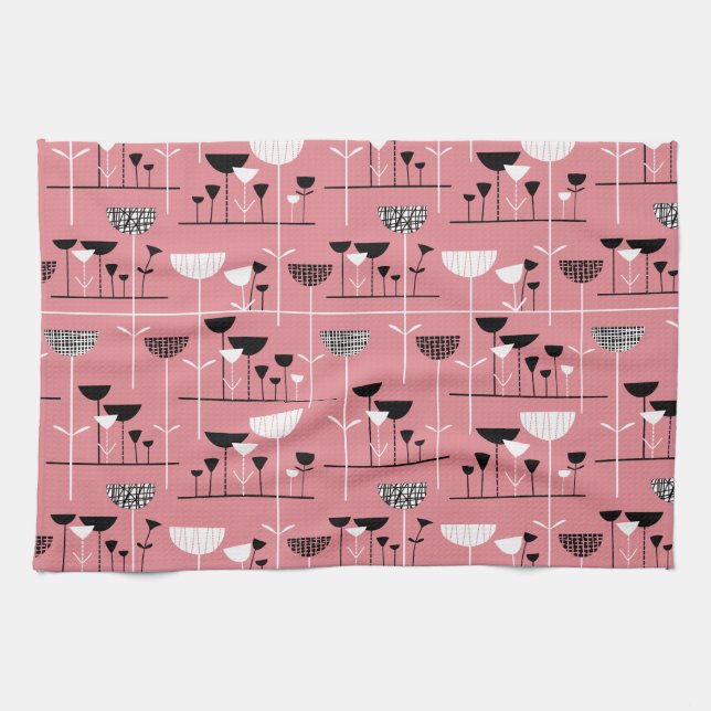 Modern Jazz - Pink e3868f Tea Towel (Horizontal)