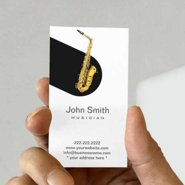 Modern Jazz Saxophone Musician Profile Card (Creator Uploaded)