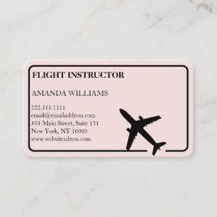 Modern Jet Aeroplane Flight Instructor   Business Card