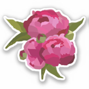 Modern Jewel Peony Sticker