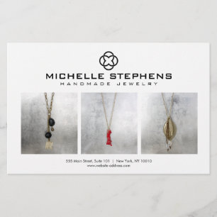 Modern Jewellery Designer Logo and Photography Whi Flyer