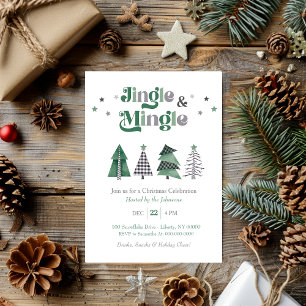 Modern Jingle and Mingle Holiday Christmas Party Invitation