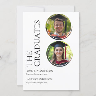 Modern Joint Graduation Party Invitations