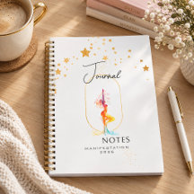 Modern Journal Gold Stars Watercolor Feminine