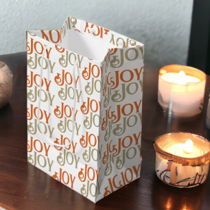 Modern Joy Christmas Medium Gift Bag