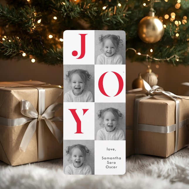 "Modern JOY Photo Christmas | Bold Red Holiday (Creator Uploaded)