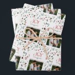 Modern Joy Red Berry Botanical Christmas Photo Wrapping Paper Sheet<br><div class="desc">Spread seasonal cheer with our Modern Joy Red Berry Botanical Christmas Photo Wrapping Paper Sheets! Celebrate the holidays with style and elegance when you wrap your beloved family presents in this special wrapping paper. With its beautiful red typography, a fresh take on the classic 'JOY' greeting, and festive botanicals, it's...</div>