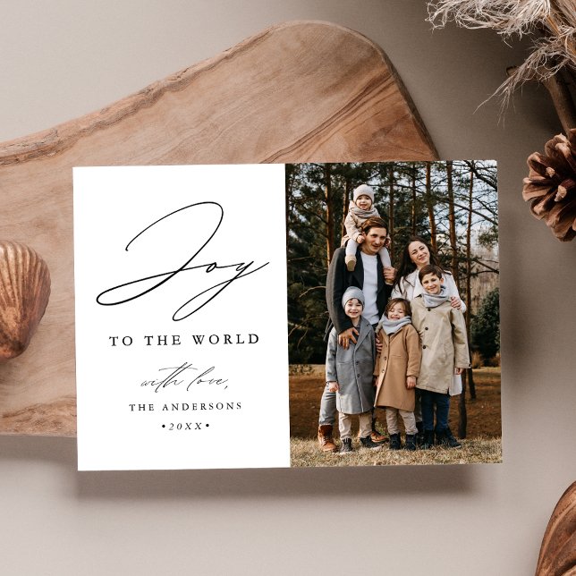 Modern Joy to the World Photo Holiday Card (Creator Uploaded)