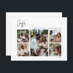 Modern Joyful Christmas Script Five-Photo Holiday Card<br><div class="desc">This modern joyful Christmas script five-photo holiday card is perfect for your minimalist shabby chic boho black and white holiday greeting. The minimal whimsical handwritten calligraphy is delicate and rustic while staying classy and elegant. The design reflects a simple all-white winter day and evokes memories of a more simplistic life....</div>