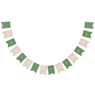Modern Jungle Earthy Tones Happy Birthday    Bunting