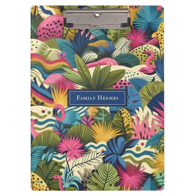 Modern jungle Morris art Clipboard (Front)