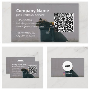 Modern Junk Removal Business Card
