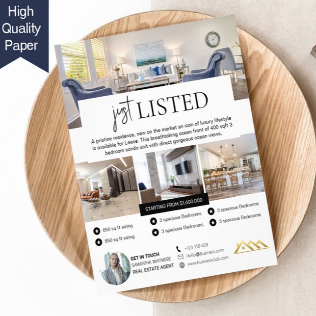 Modern Just Listed Real Estate  Flyer (Creator Uploaded)