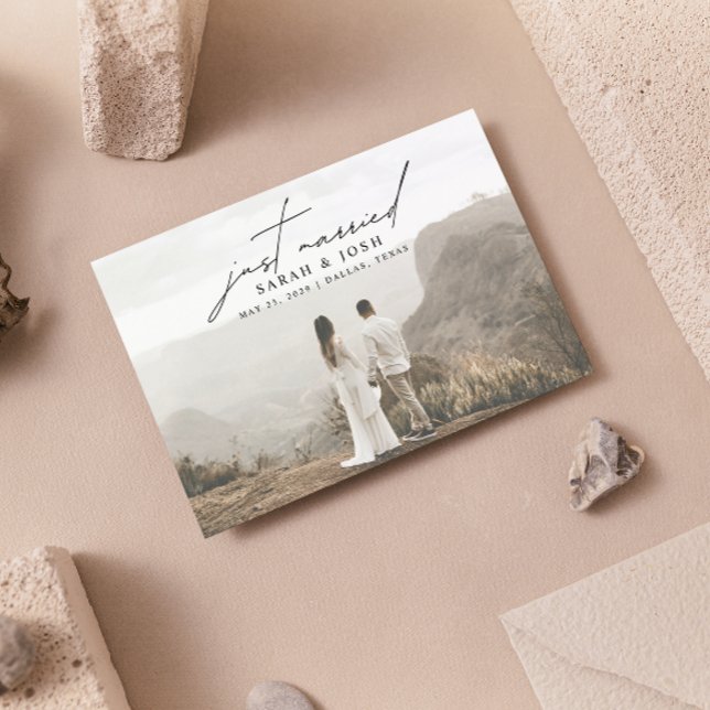 Modern Just Married 3 Photo QR Code Wedding  Announcement (Just Married! Share Our Joy with Our Wedding Announcement. 💍💌 [Customize Here])