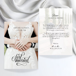 Modern Just Married photo Announcement